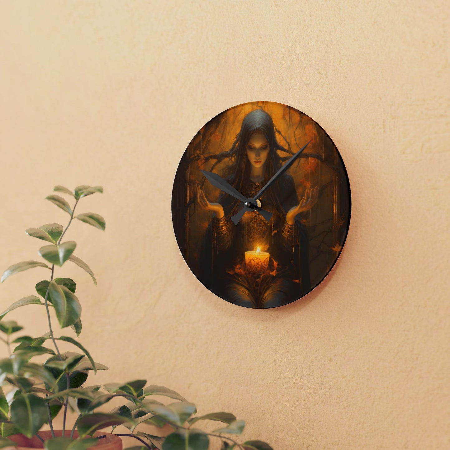 Celebrate Samhain - The Goddess Acrylic Wall Clock