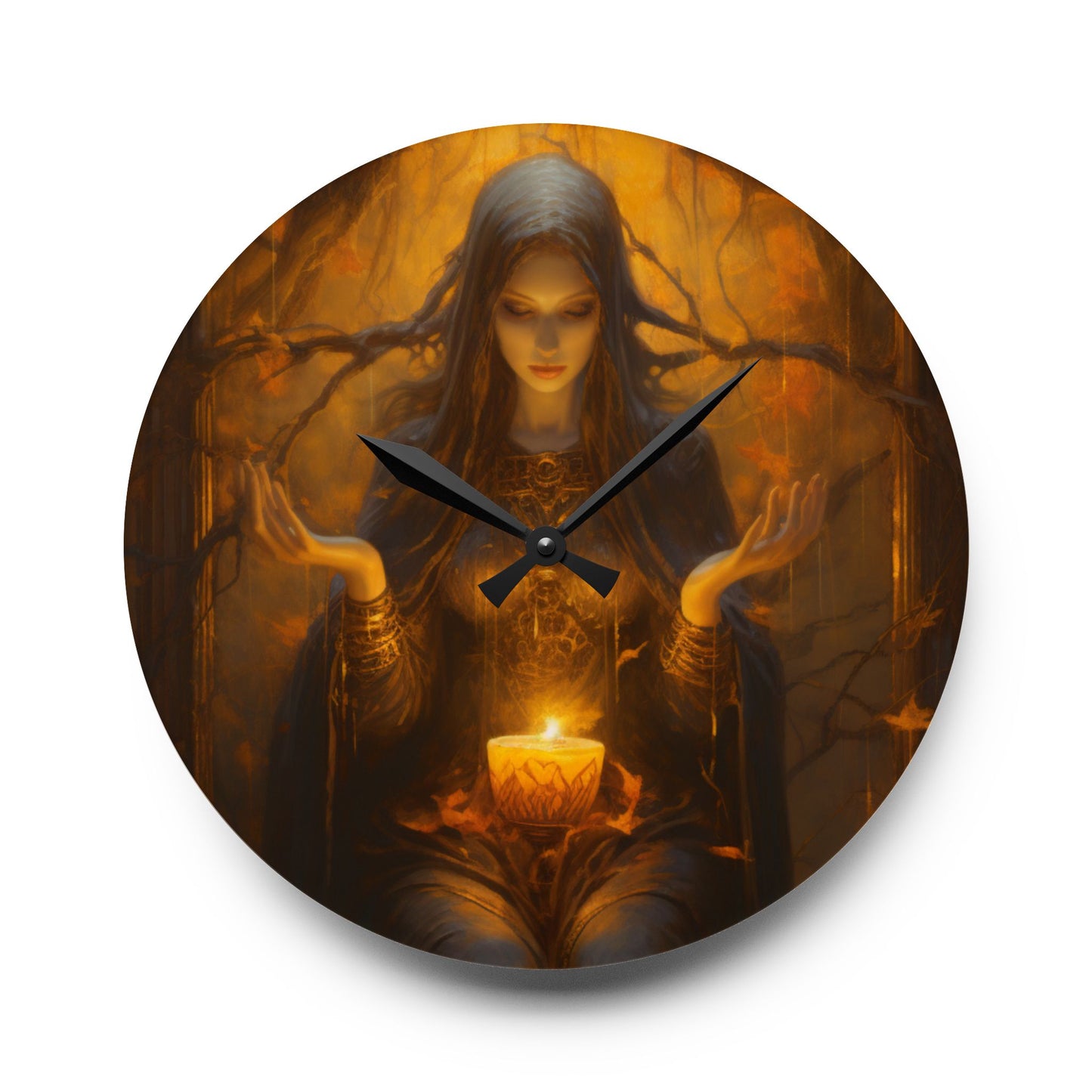 Celebrate Samhain - The Goddess Acrylic Wall Clock