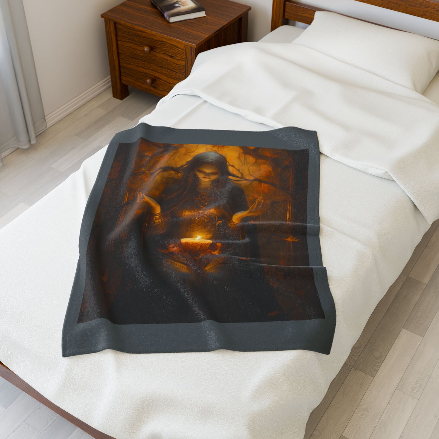 Celebrate Samhain - The Goddess Plush Blanket (Velveteen)