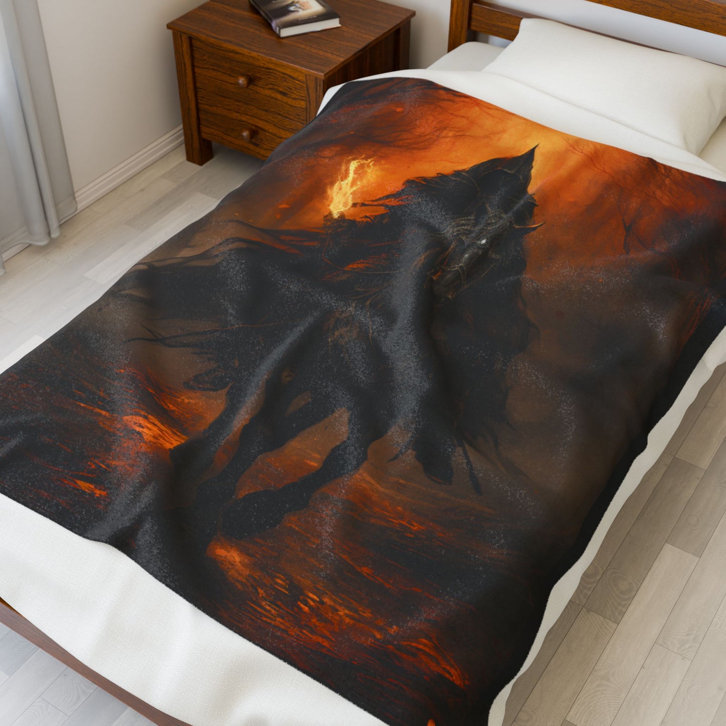 Celebrate Samhain - Headless Horseman  Plush Blanket (Velveteen)
