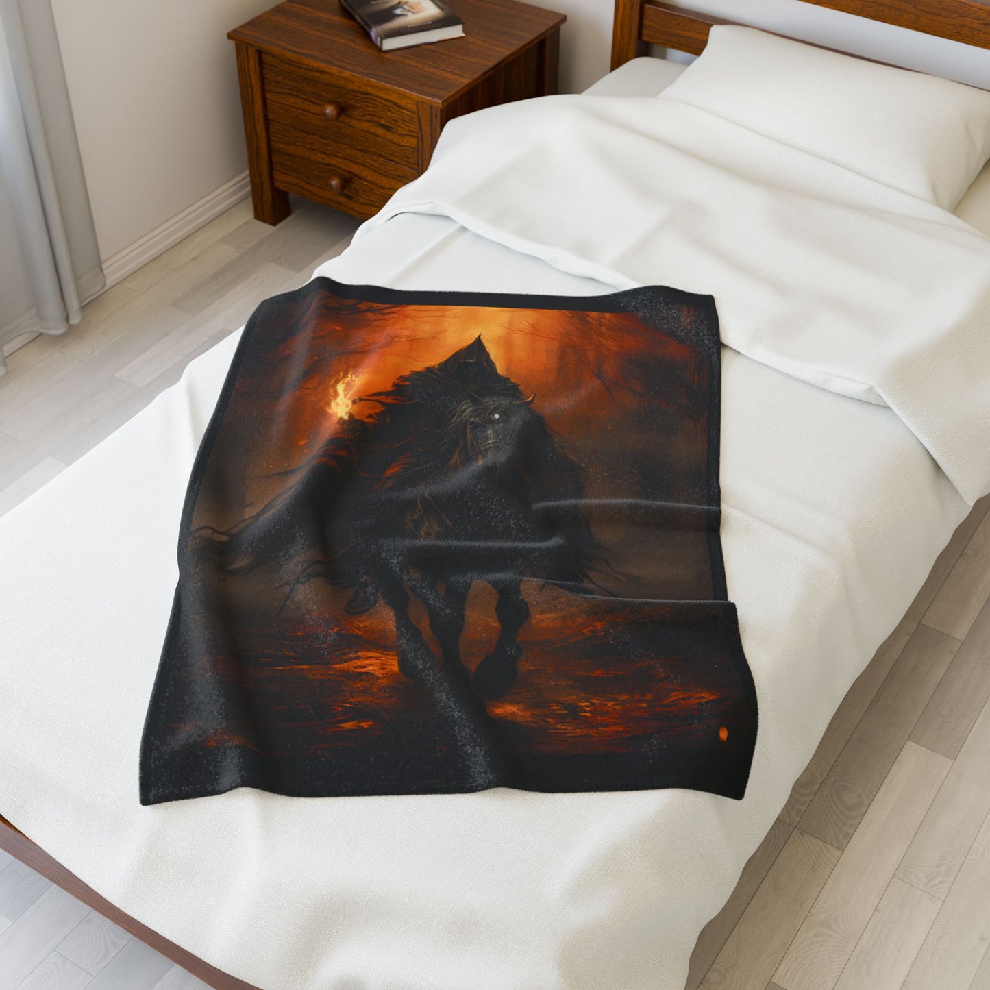 Celebrate Samhain - Headless Horseman  Plush Blanket (Velveteen)