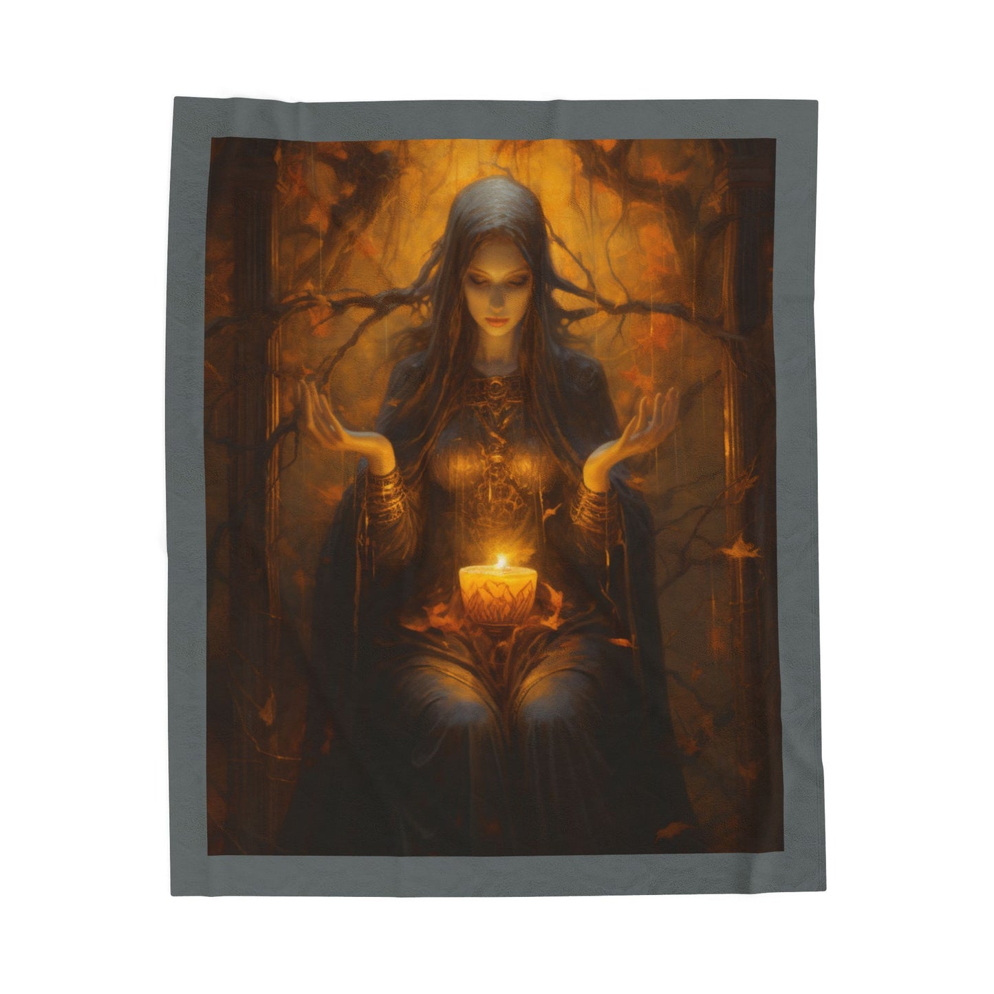 Celebrate Samhain - The Goddess Plush Blanket (Velveteen)