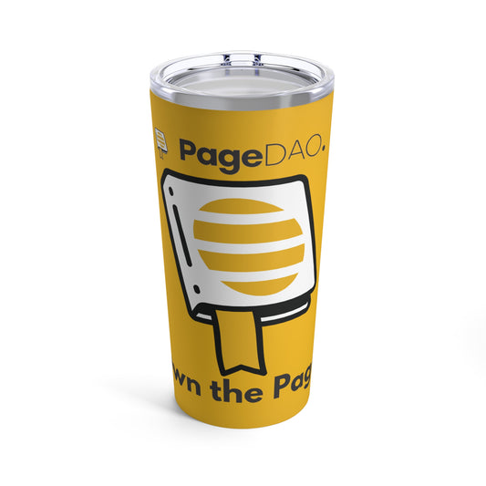 "Own the Page!" with every sip of this PageDAO Tumbler. #PageDAO #Blockchain #Books #Literature