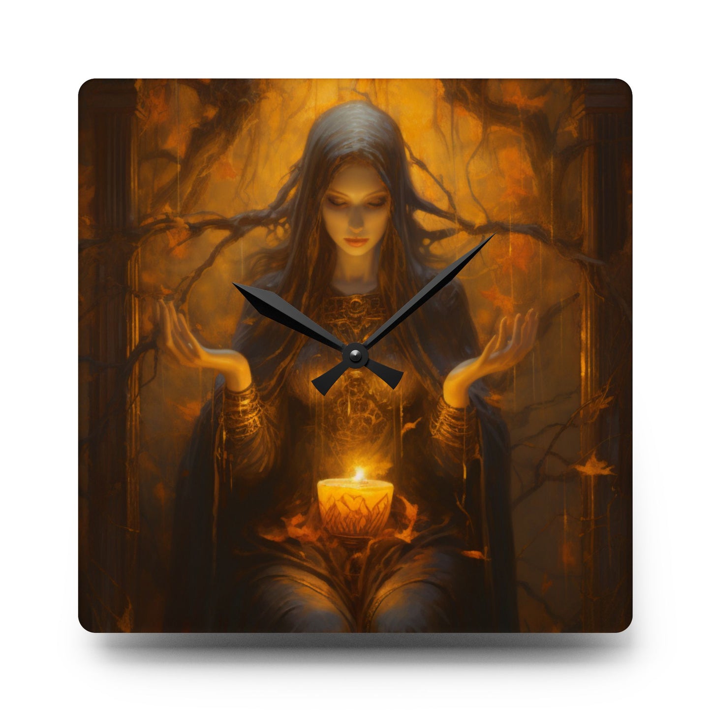 Celebrate Samhain - The Goddess Acrylic Wall Clock