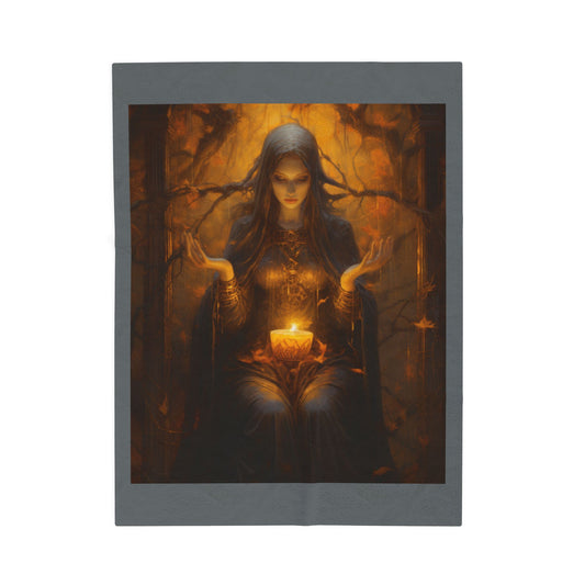 Celebrate Samhain - The Goddess Plush Blanket (Velveteen)