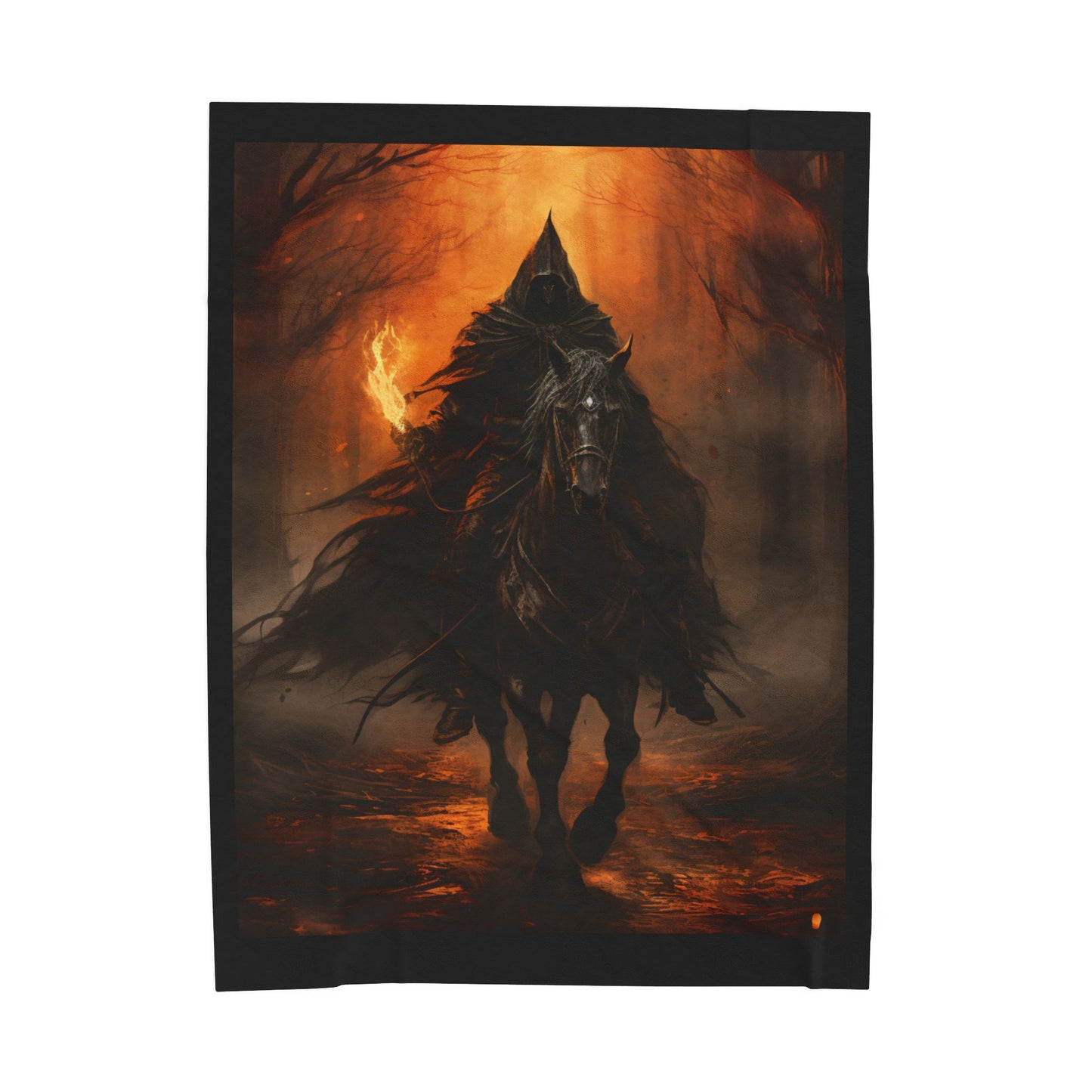 Celebrate Samhain - Headless Horseman  Plush Blanket (Velveteen)