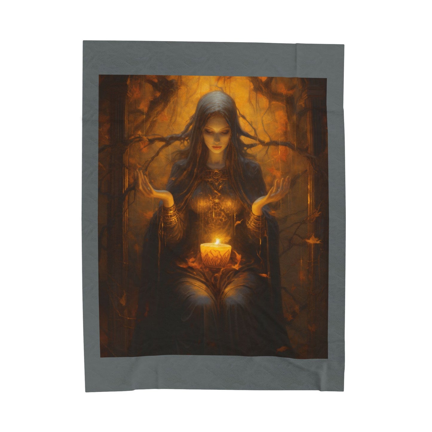 Celebrate Samhain - The Goddess Plush Blanket (Velveteen)