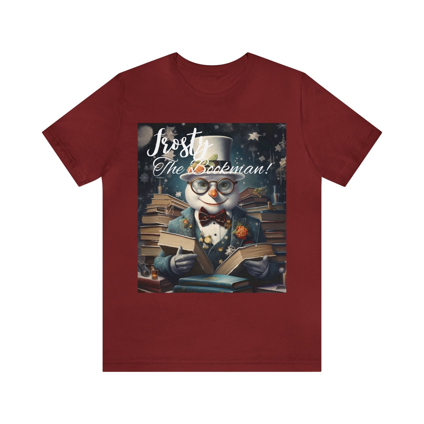 Frosty the Bookman II - Unisex Jersey Short Sleeve Tee