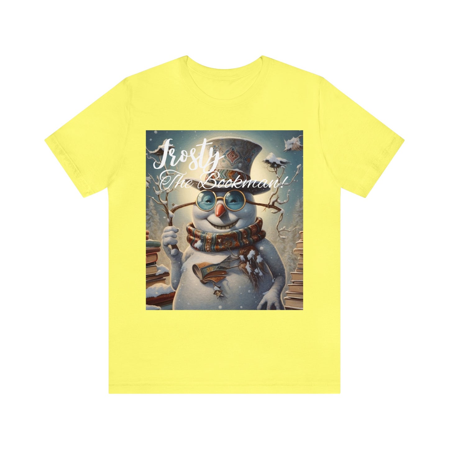 Frosty the Bookman III - Unisex Jersey Short Sleeve Tee