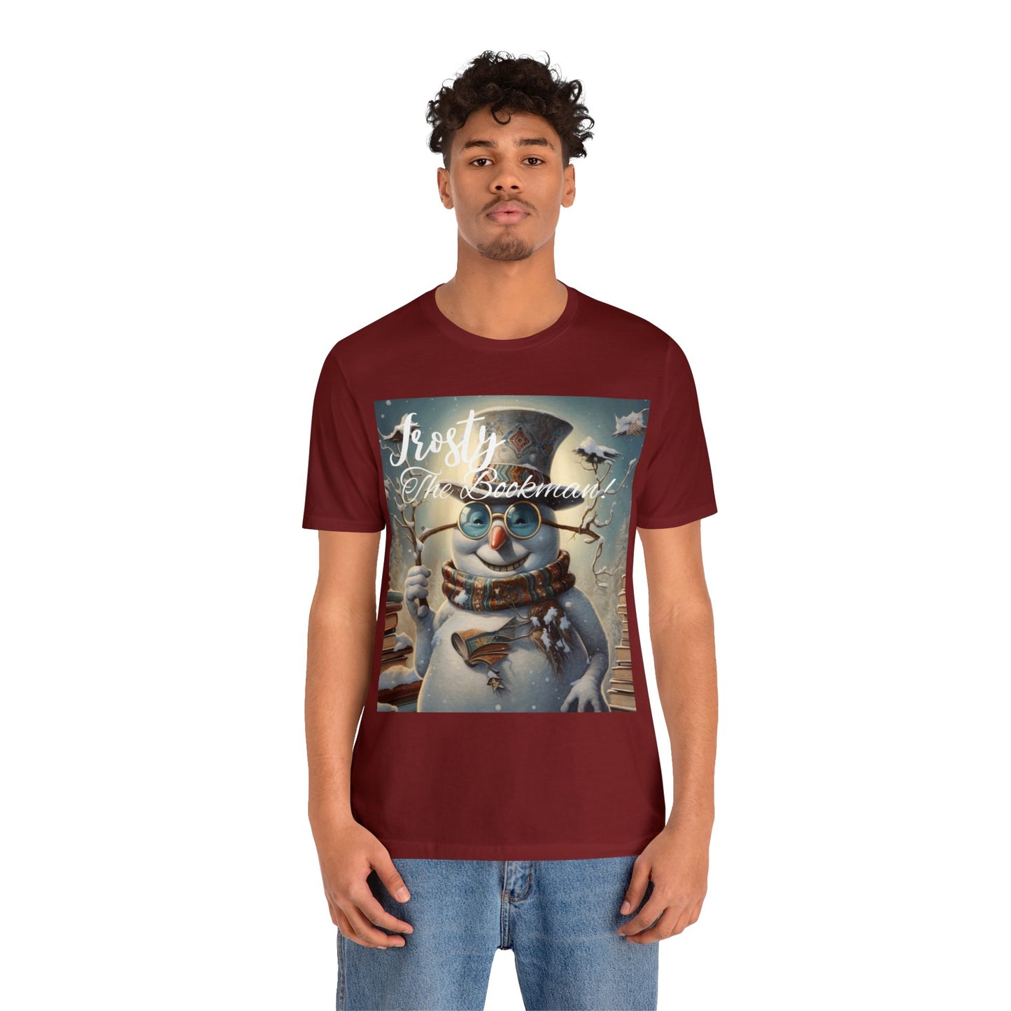 Frosty the Bookman III - Unisex Jersey Short Sleeve Tee