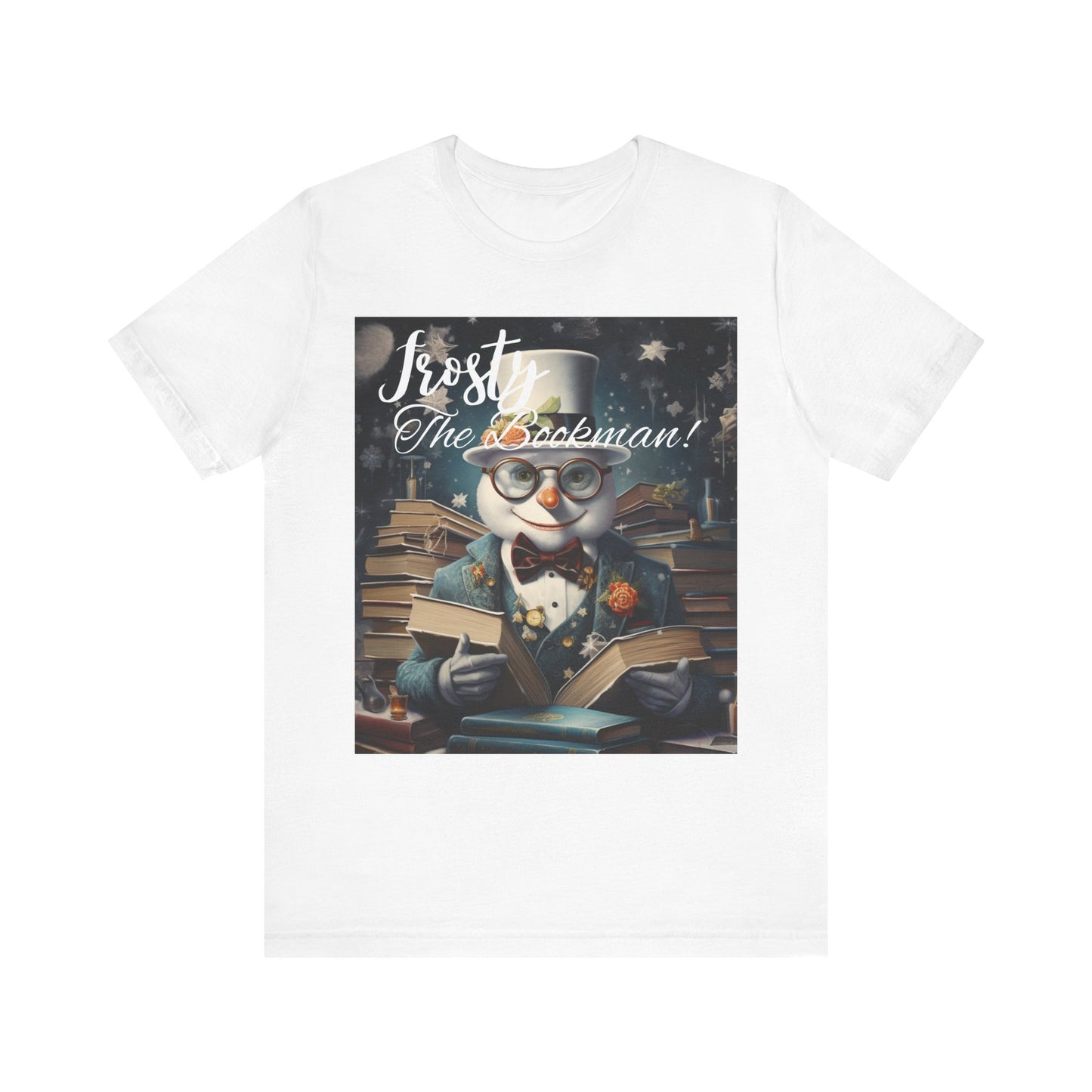 Frosty the Bookman II - Unisex Jersey Short Sleeve Tee