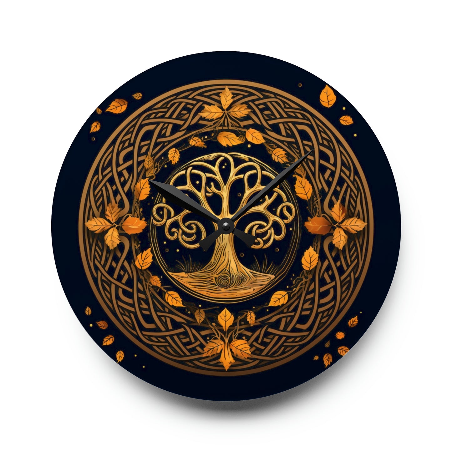 Celebrating Samhain - Celtic Knot Acrylic Wall Clock