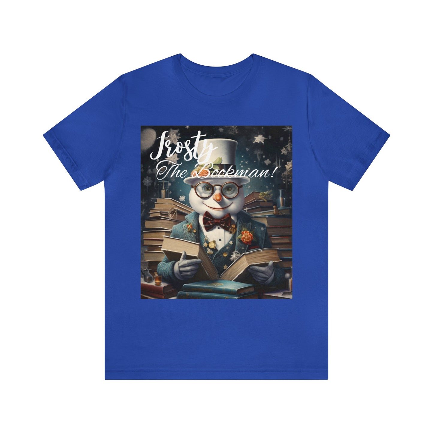 Frosty the Bookman II - Unisex Jersey Short Sleeve Tee