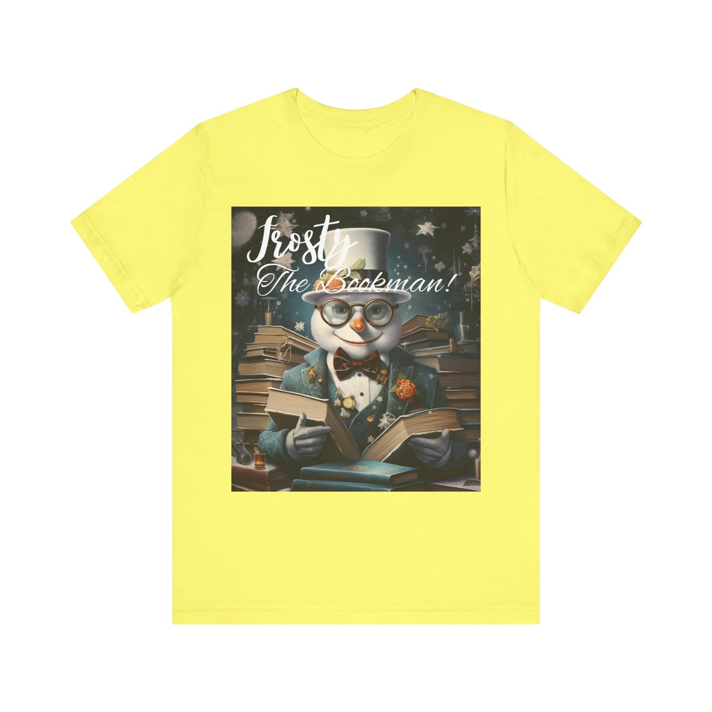 Frosty the Bookman II - Unisex Jersey Short Sleeve Tee