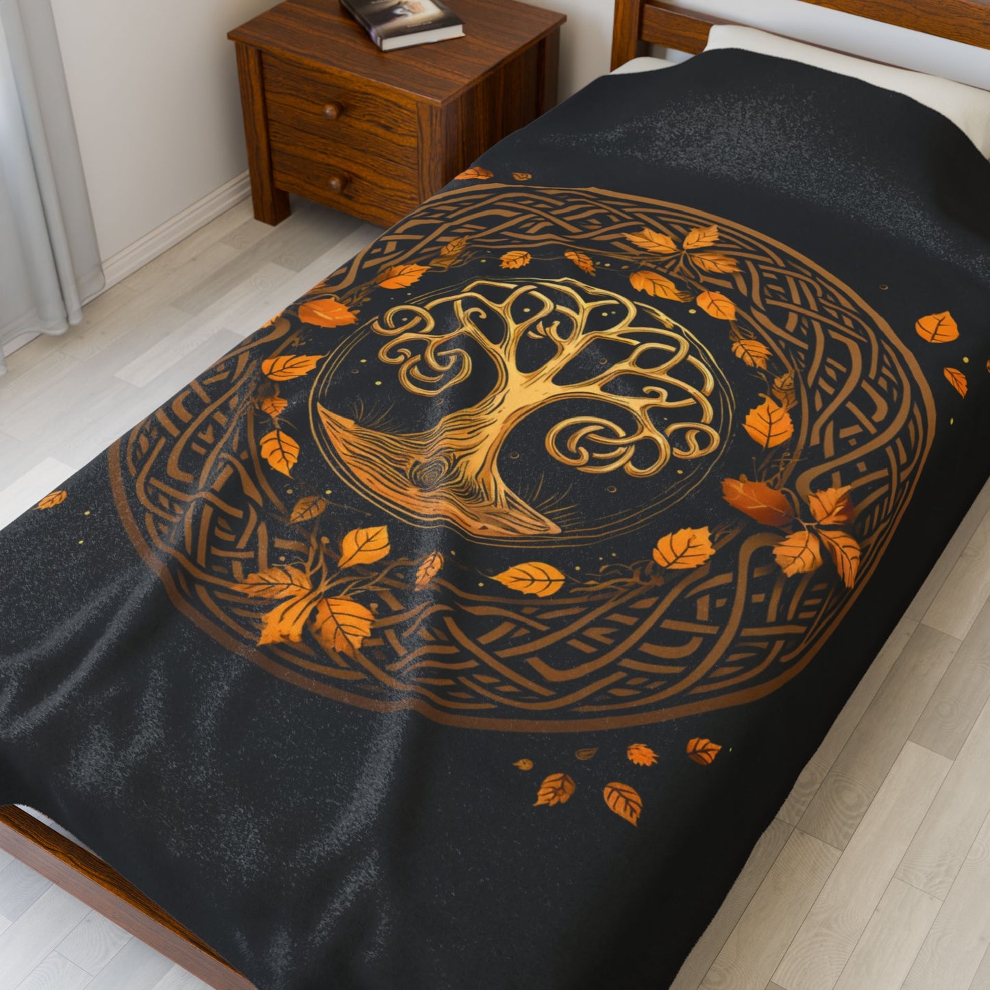 Celebrate Samhain - The Celtic Knot Plush Blanket (Velveteen)