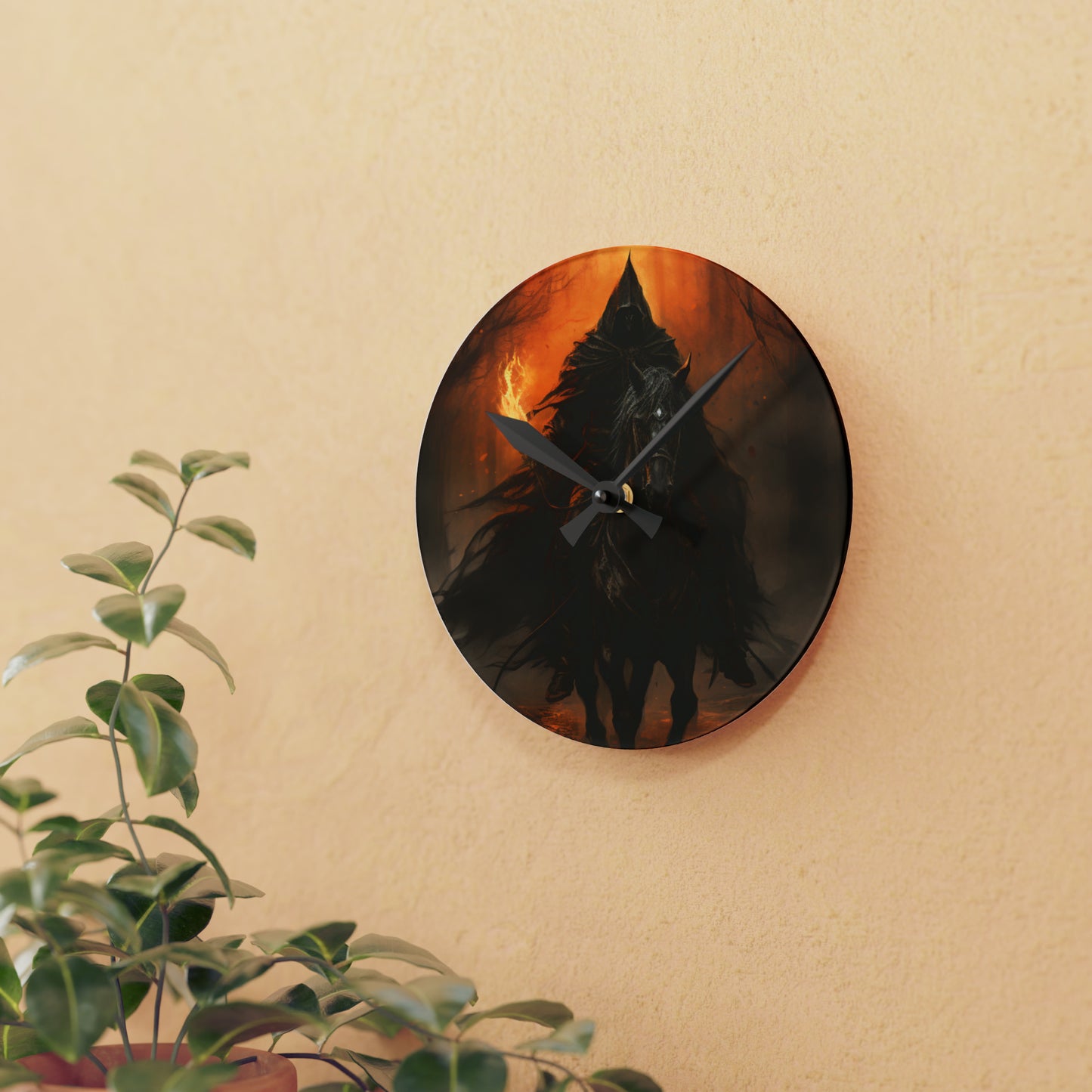 Celebrate Samhain - Headless HorsemanAcrylic Wall Clock