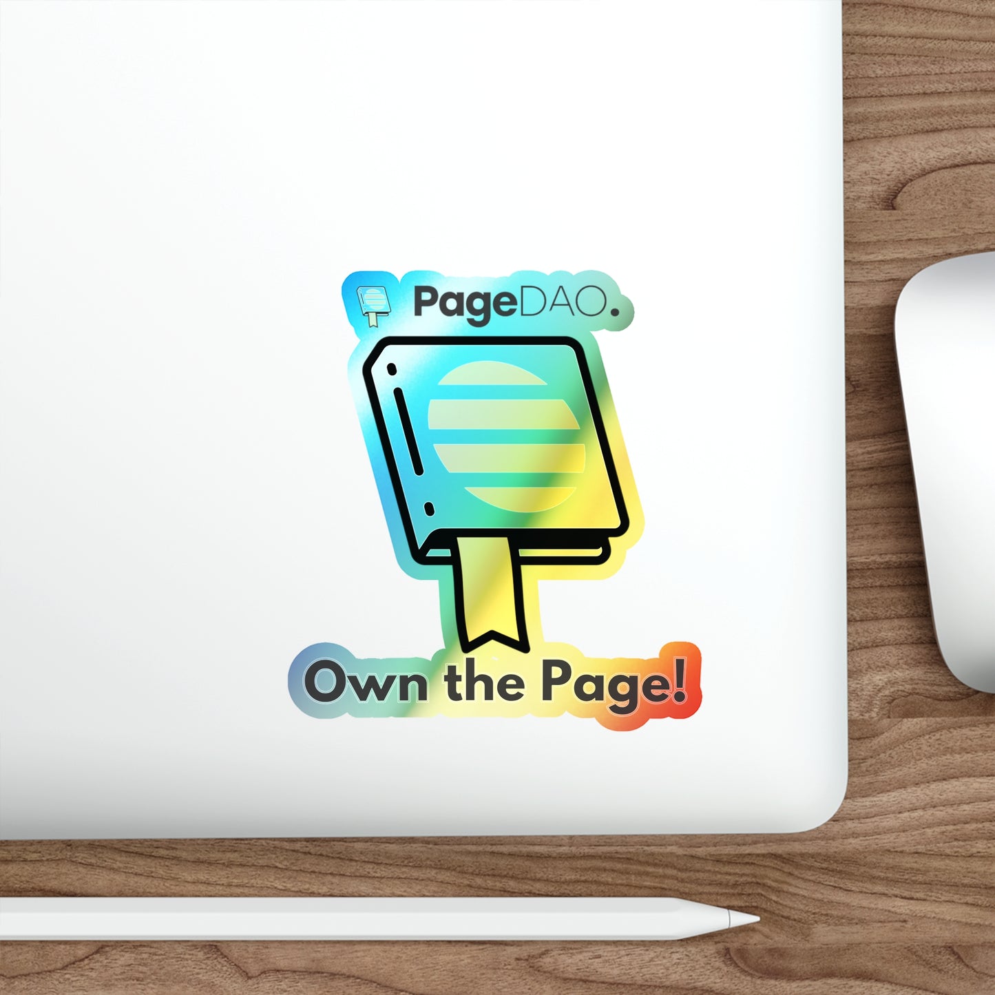 PageDAO - Own the Page Holographic Die-cut Stickers