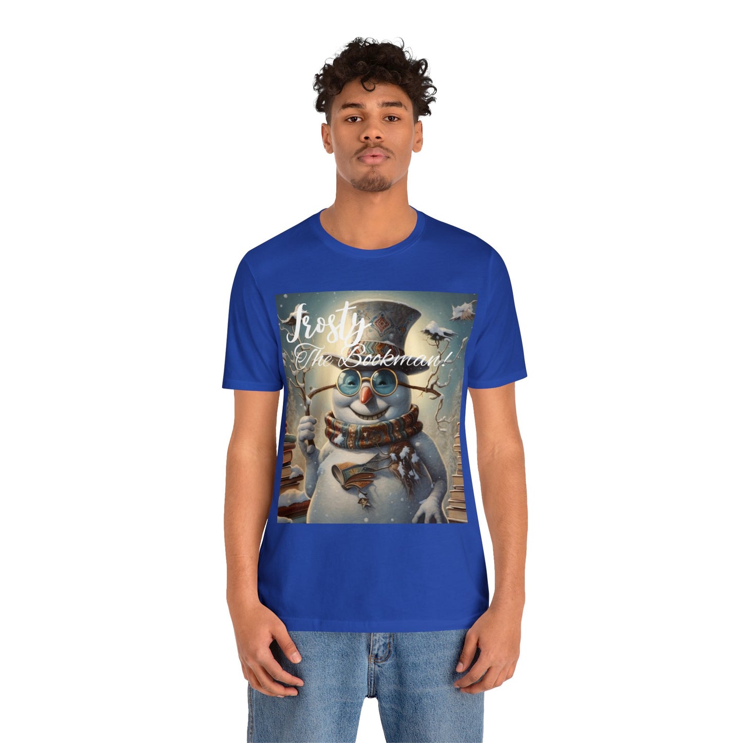 Frosty the Bookman III - Unisex Jersey Short Sleeve Tee