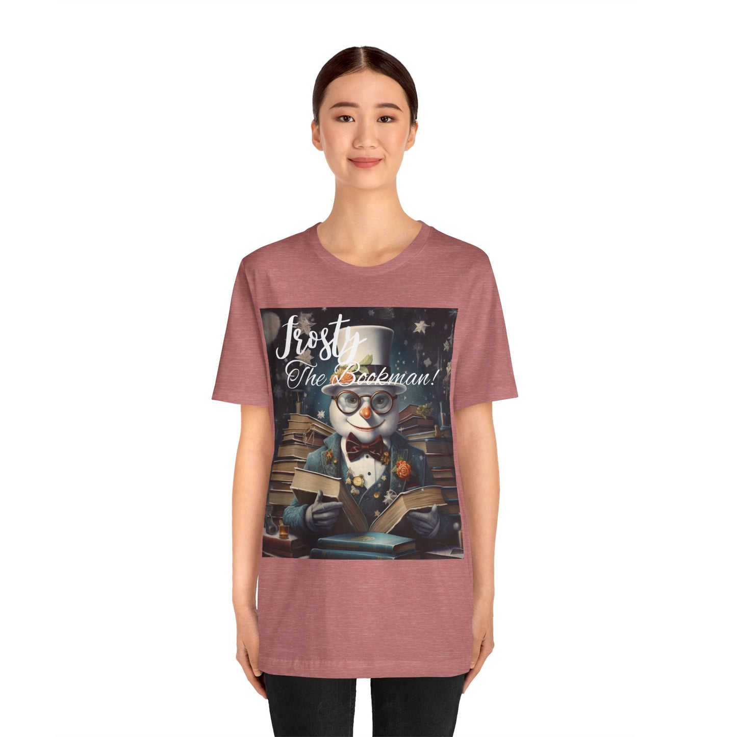 Frosty the Bookman II - Unisex Jersey Short Sleeve Tee