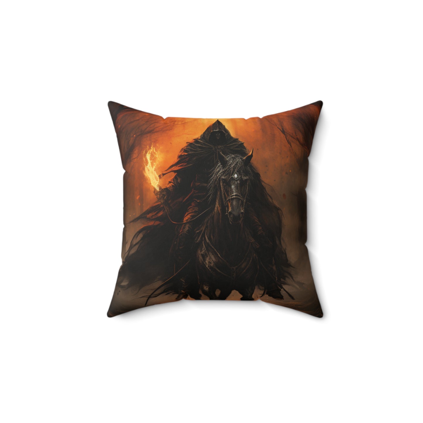 Celebrate Samhain -  Headless Horseman Spun Polyester Square Pillow