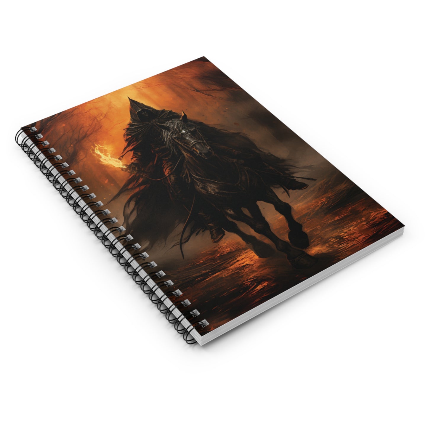 Celebrating Samhain - The Headless Horseman Spiral Notebook - Ruled Line