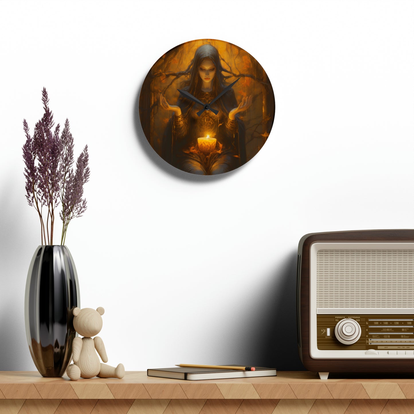 Celebrate Samhain - The Goddess Acrylic Wall Clock