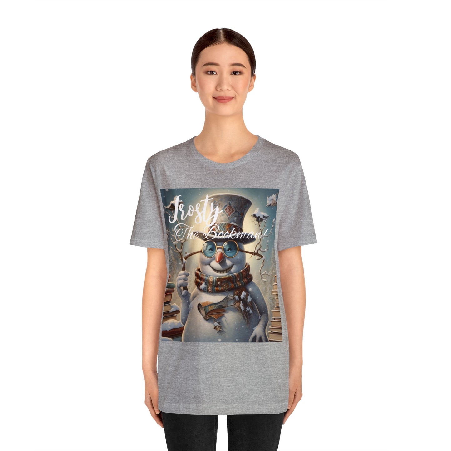 Frosty the Bookman III - Unisex Jersey Short Sleeve Tee