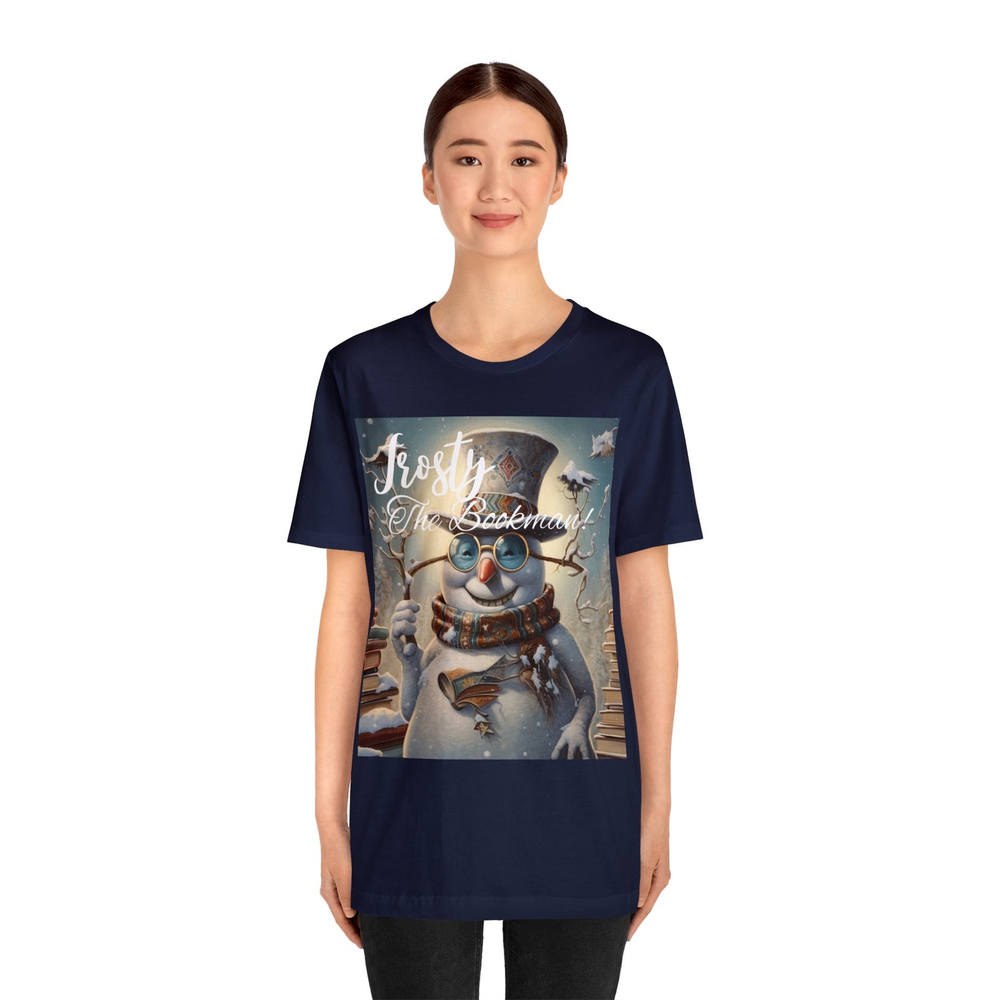 Frosty the Bookman III - Unisex Jersey Short Sleeve Tee