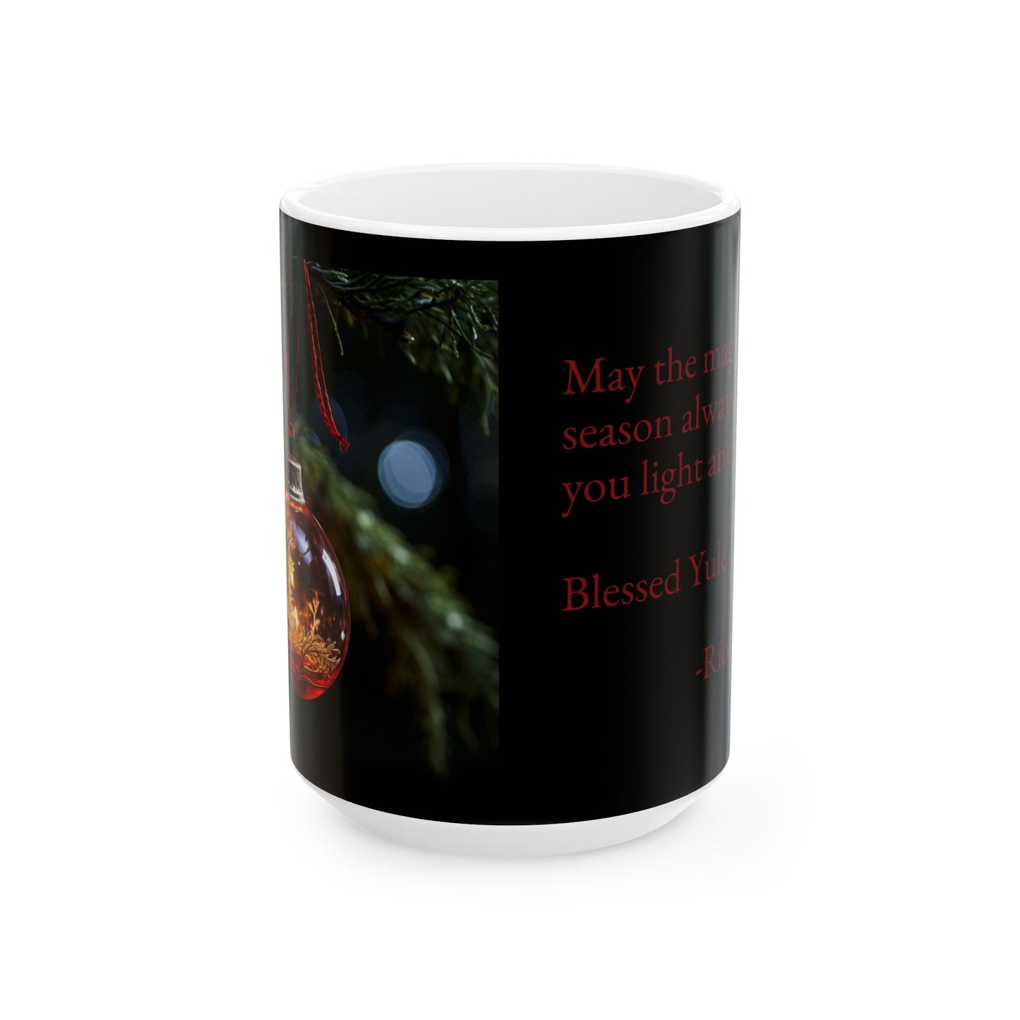 Celebrating Yule Ceramic Mug – Inspired by Celebrating Yule: The Celtic Wheel of the Year - Book 2 by Rionna Morgan