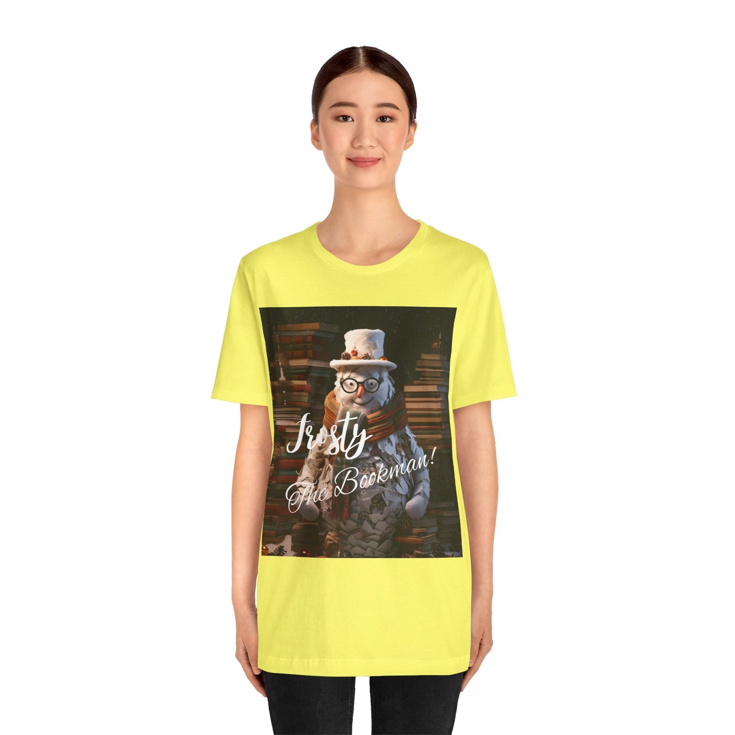Frosty the Bookman I - Unisex Jersey Short Sleeve Tee