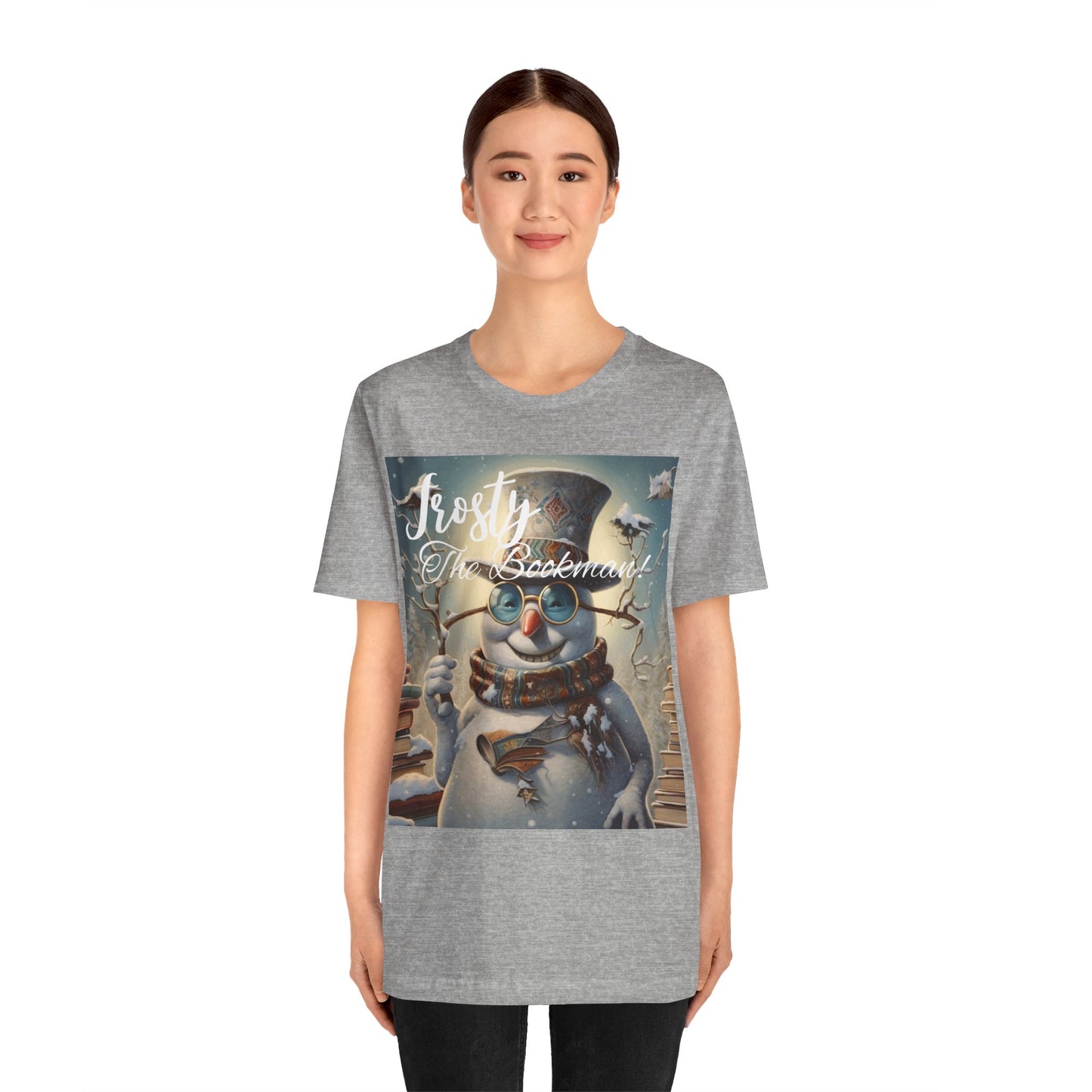Frosty the Bookman III - Unisex Jersey Short Sleeve Tee