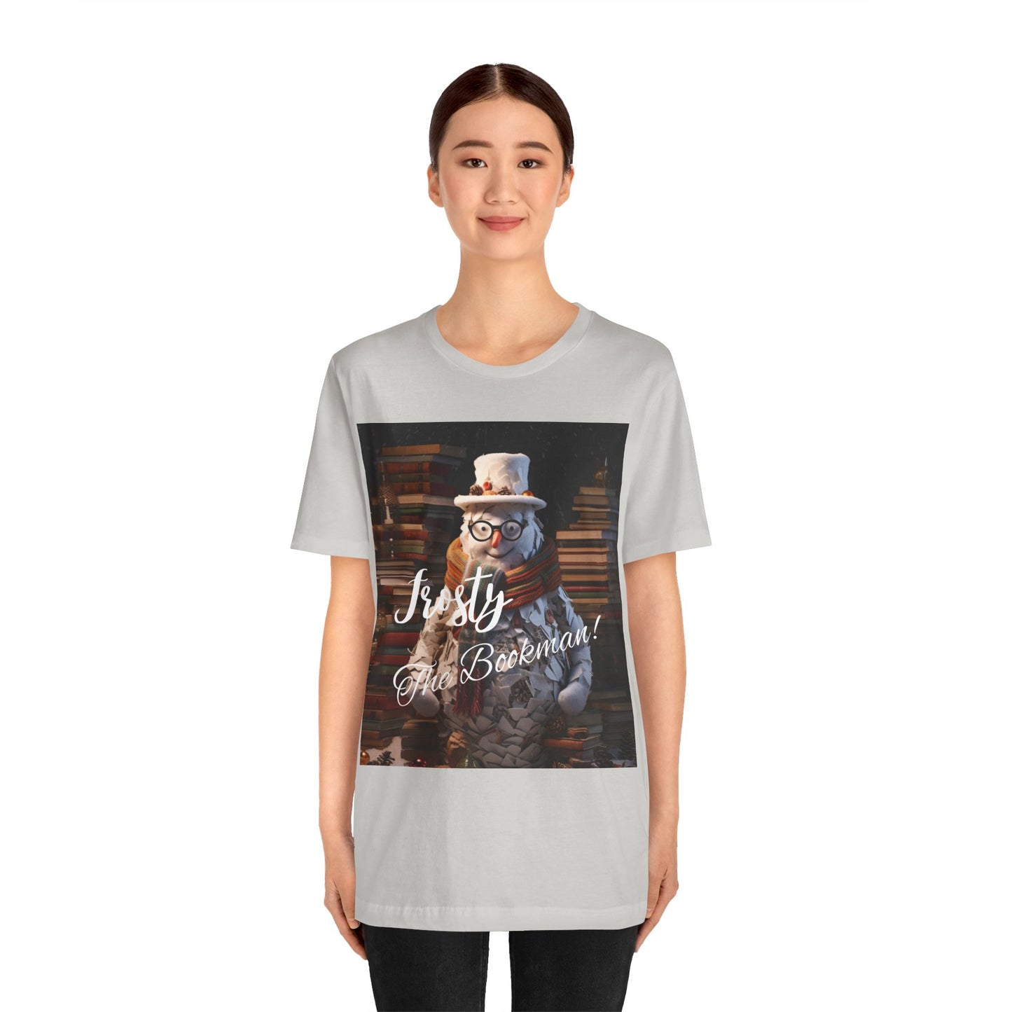 Frosty the Bookman I - Unisex Jersey Short Sleeve Tee