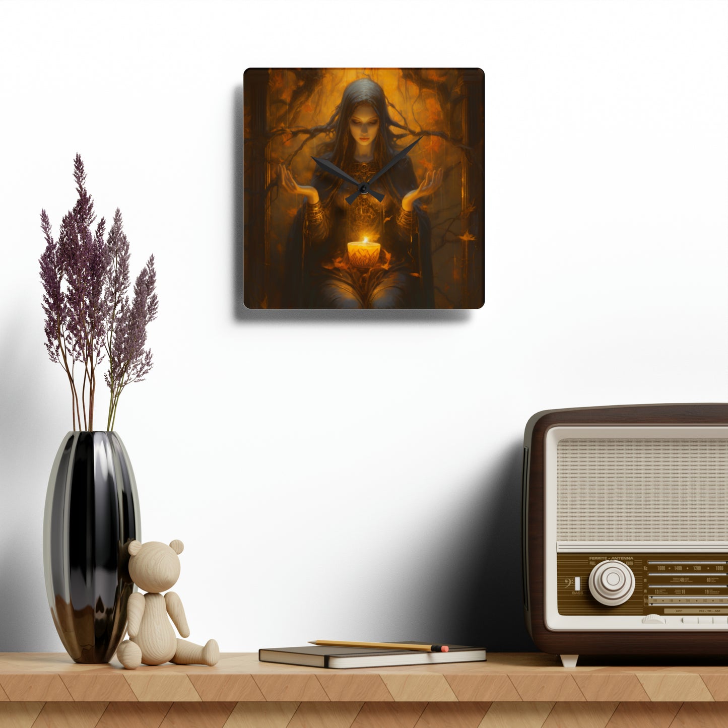 Celebrate Samhain - The Goddess Acrylic Wall Clock