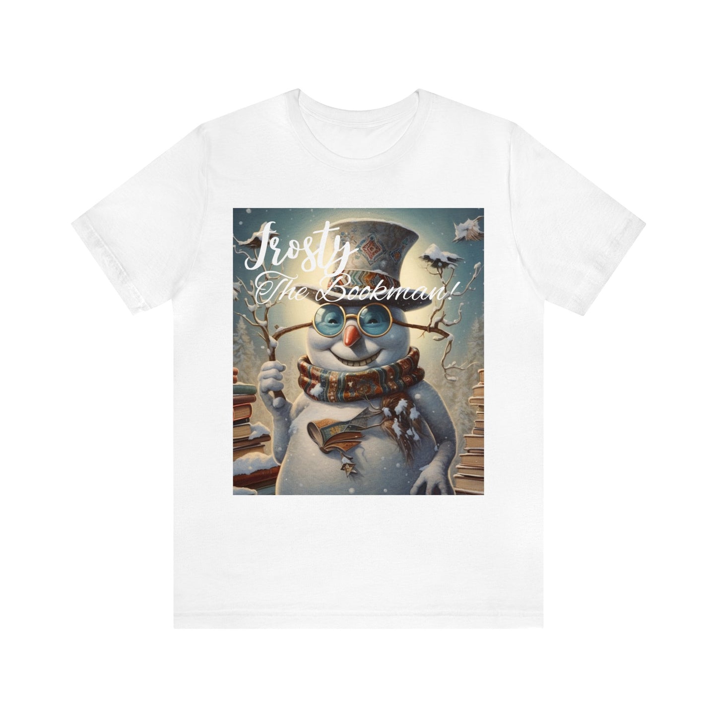 Frosty the Bookman III - Unisex Jersey Short Sleeve Tee