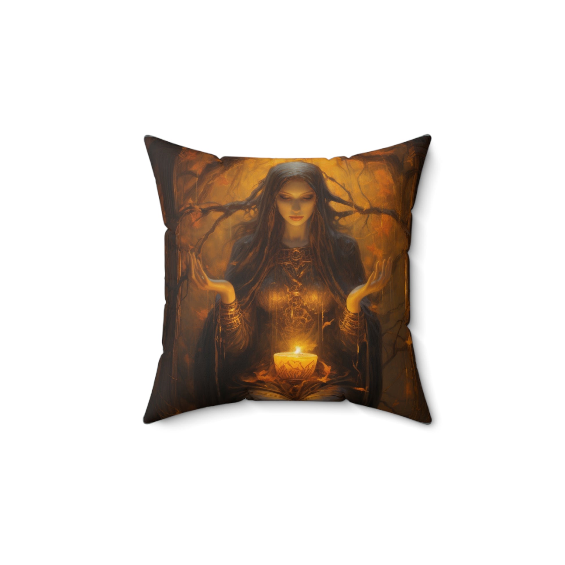 Celebrating Samhain - The Celtic Wheel of the Year Series: Book 1 by Rionna Morgan, rionnamorgan.com, whitneymorganmedia.com, Halloween, Samhain, The Goddess Square Pillow