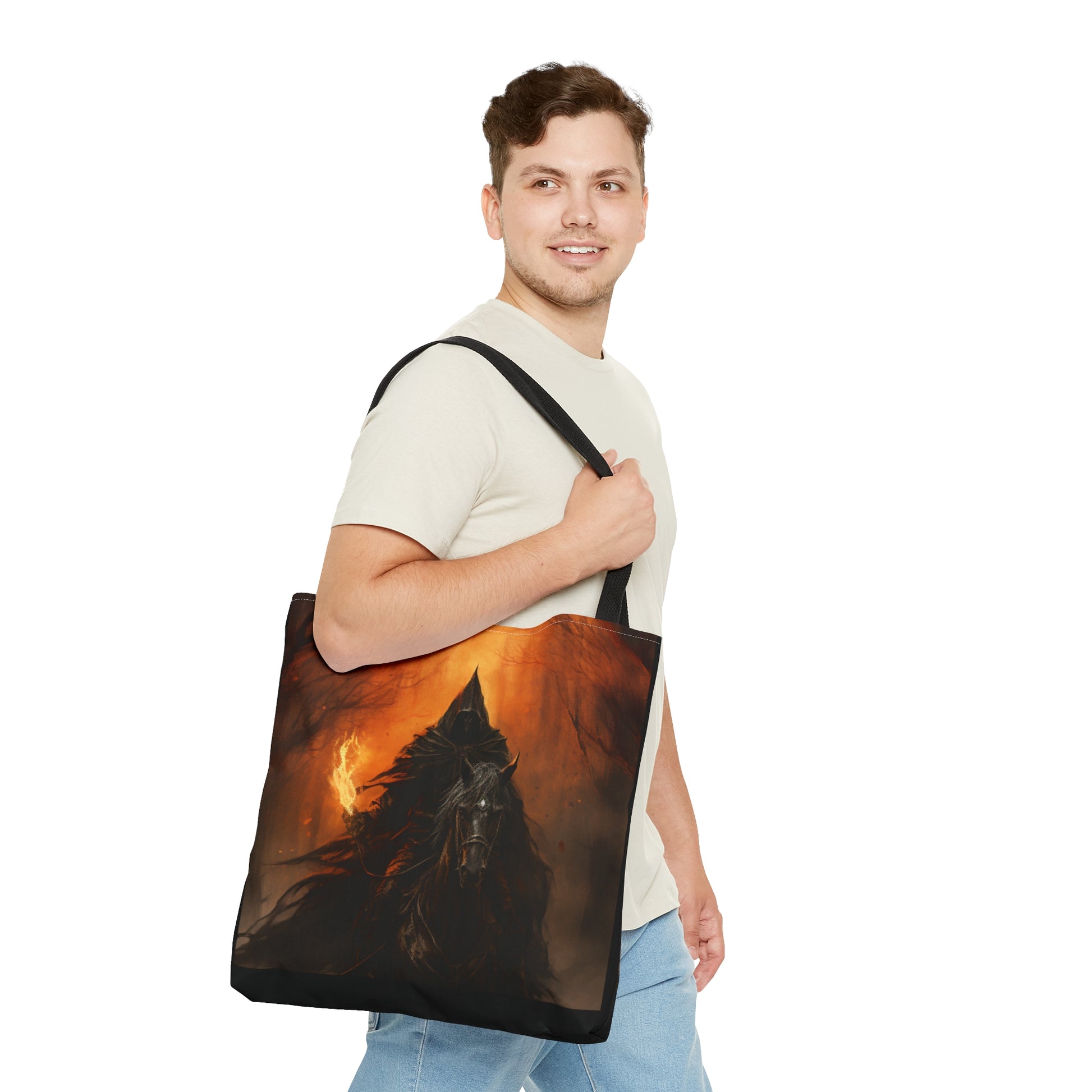 Celebrating Samhain - The Celtic Wheel of the Year Series: Book 1 by Rionna Morgan, rionnamorgan.com, whitneymorganmedia.com, Halloween, Samhain, The Headless Horseman Tote Bag