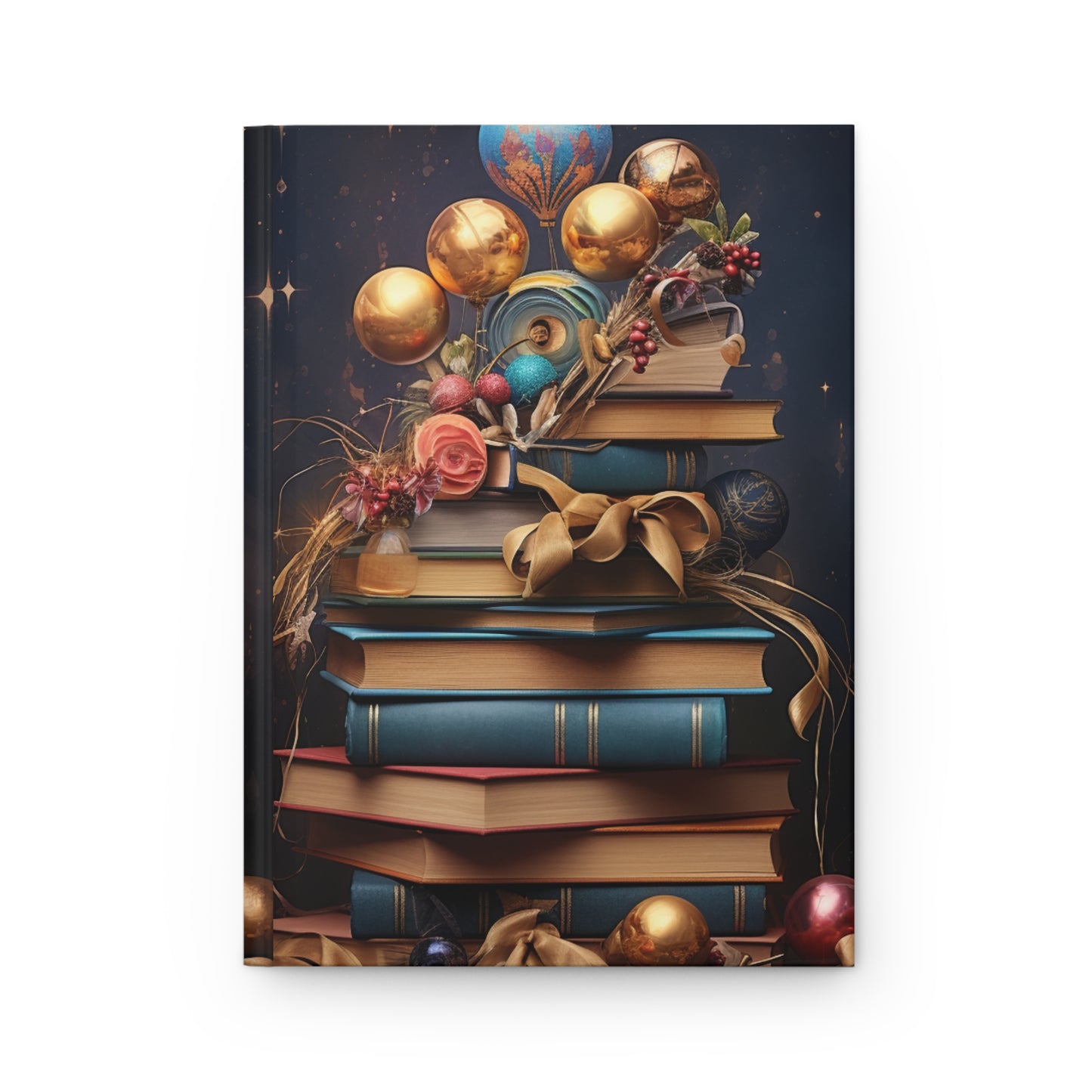 A Christmas Library I - Hardcover Journal Matte