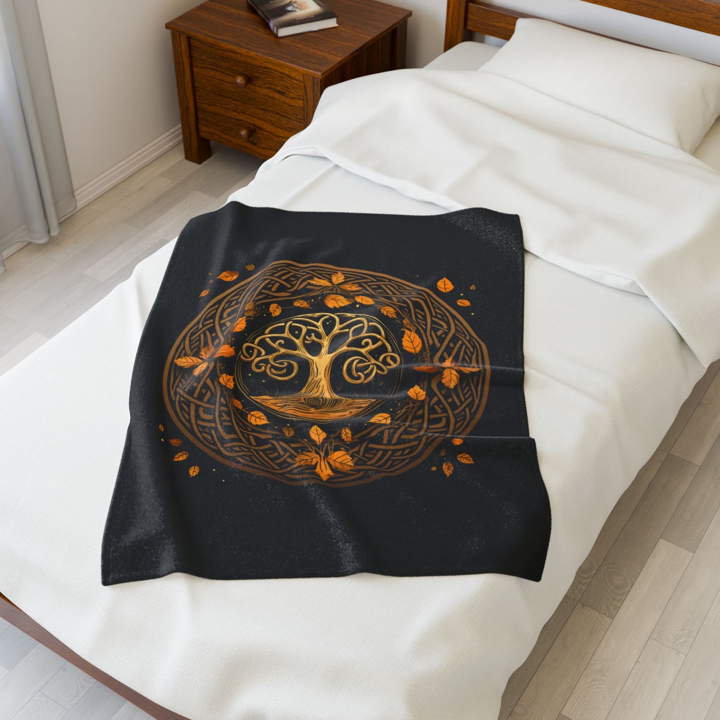 Celebrate Samhain - The Celtic Knot Plush Blanket (Velveteen)