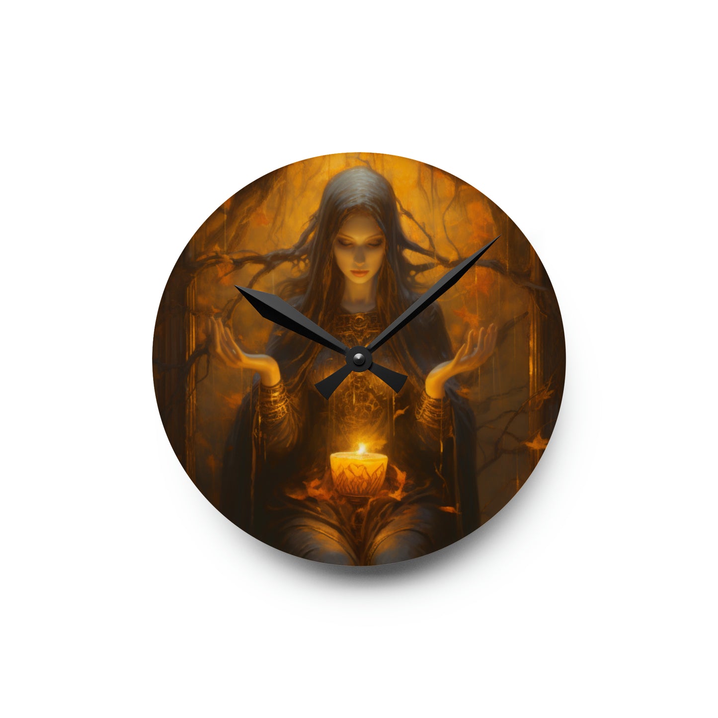 Celebrate Samhain - The Goddess Acrylic Wall Clock