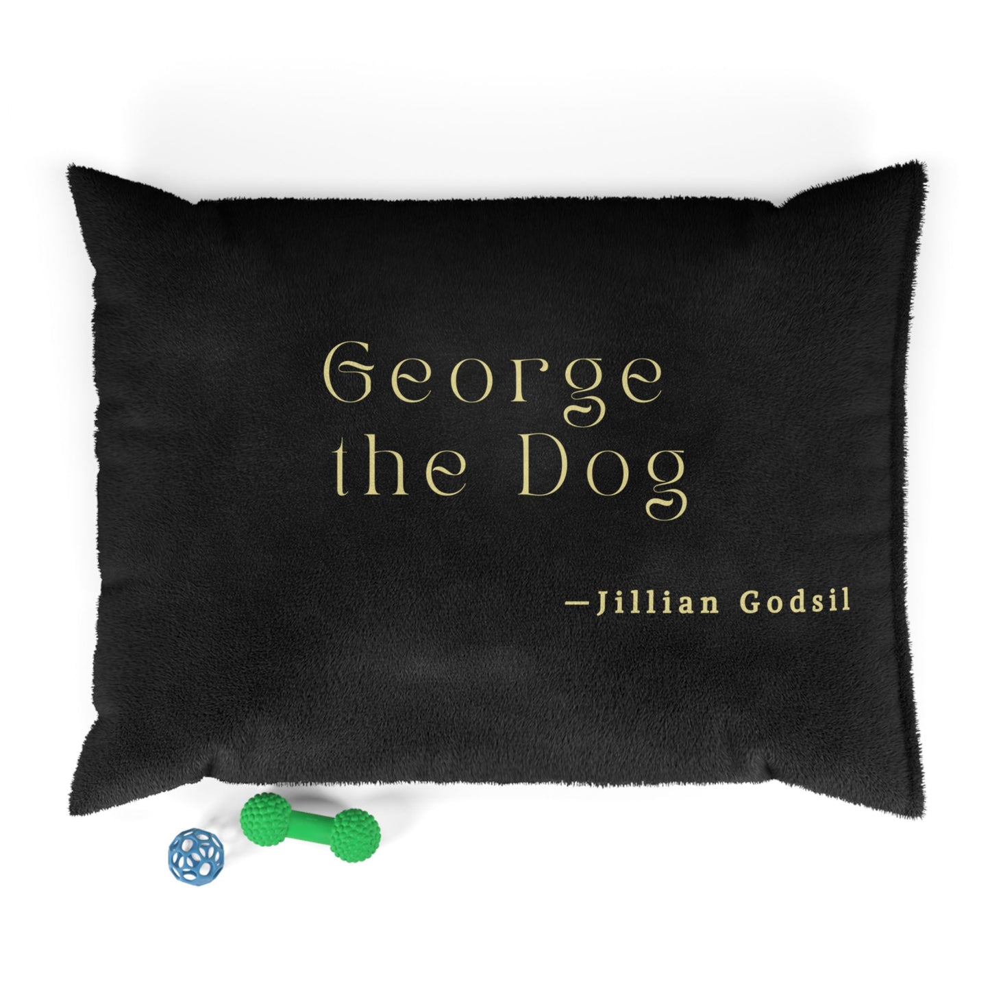 Personalized Pet Bed - "George the Dog" Plush Bed - inspired by Jillian Godsil's RUNNING OUT OF ROAD