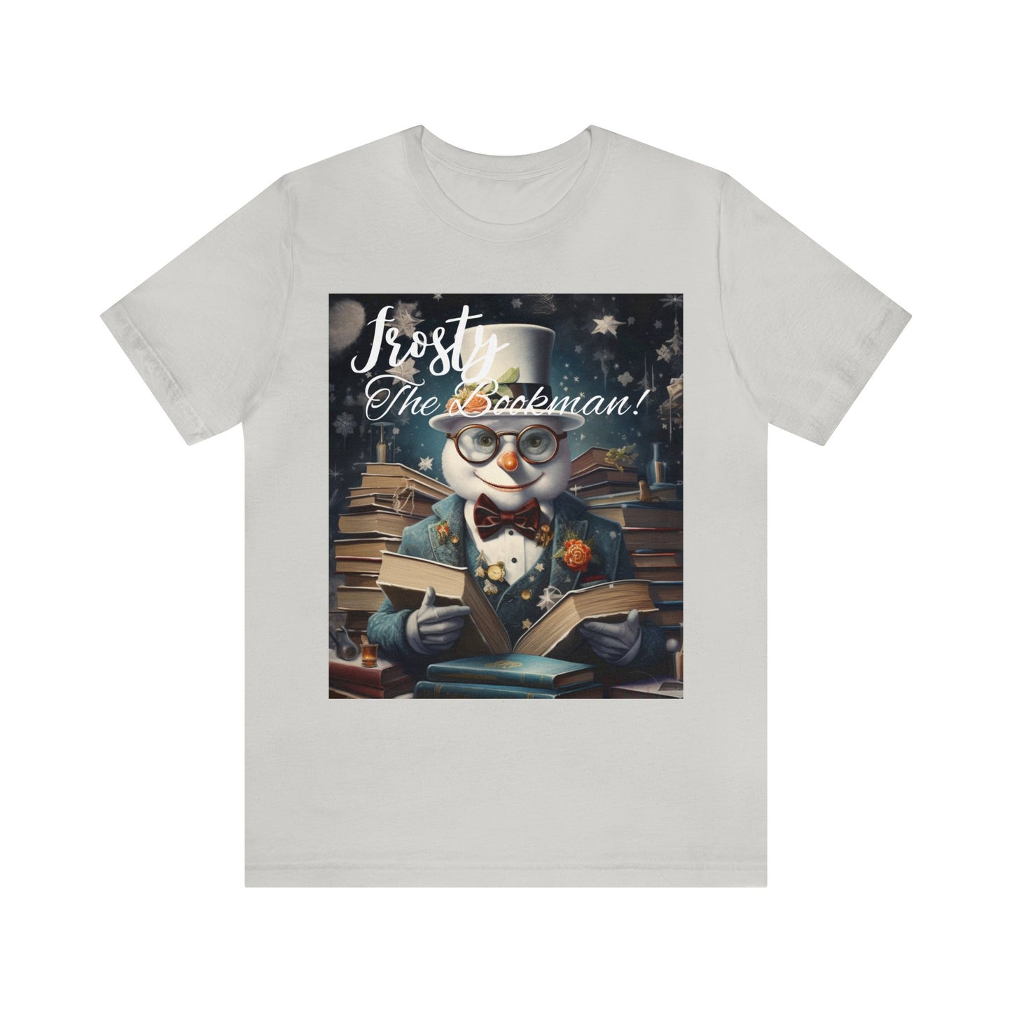 Frosty the Bookman II - Unisex Jersey Short Sleeve Tee