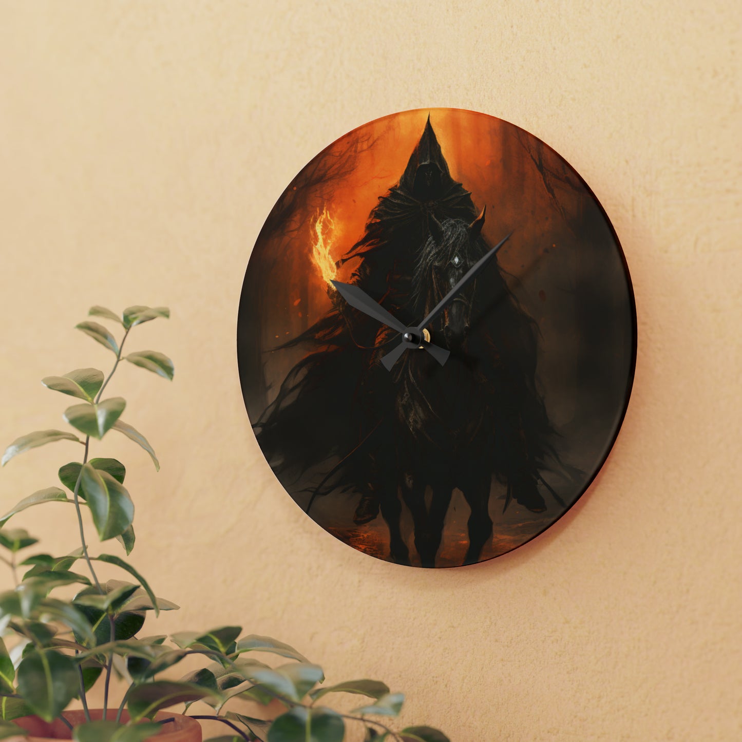 Celebrate Samhain - Headless HorsemanAcrylic Wall Clock