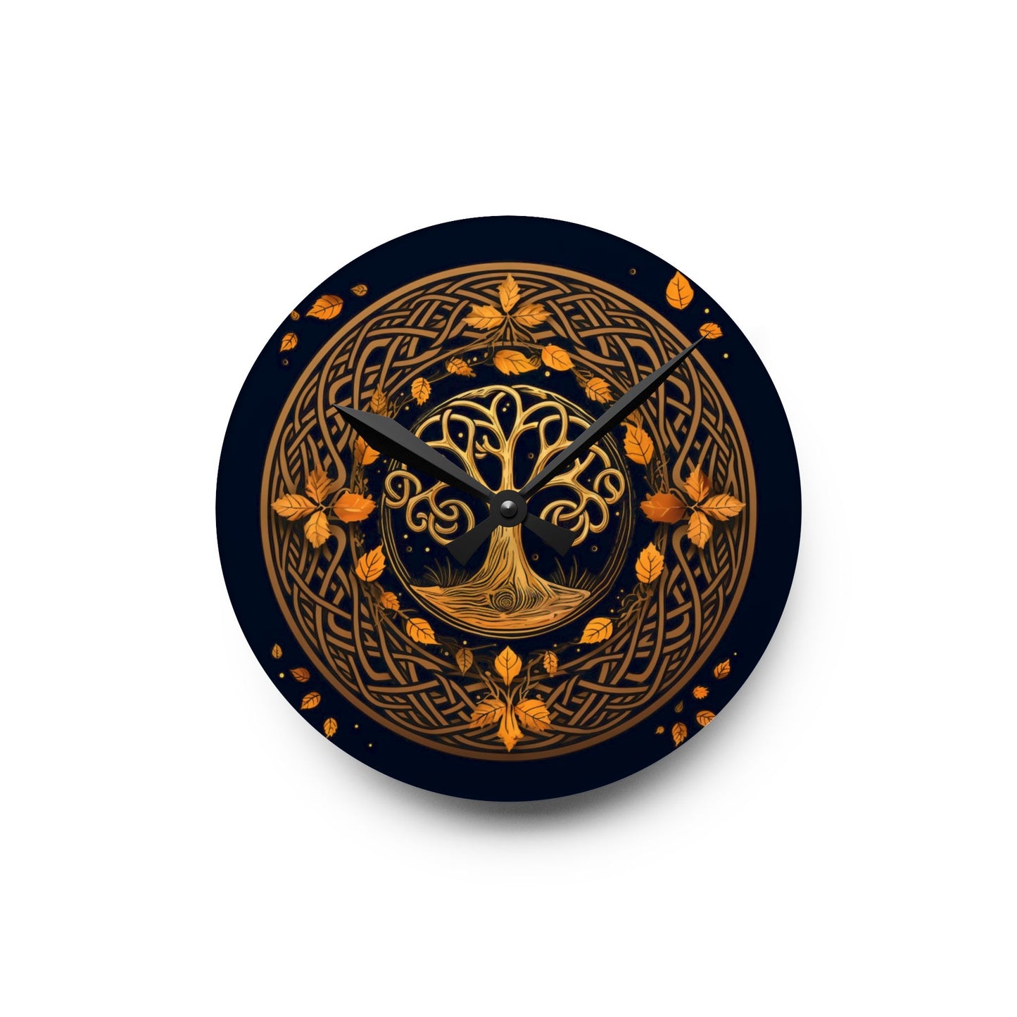 Celebrating Samhain - Celtic Knot Acrylic Wall Clock