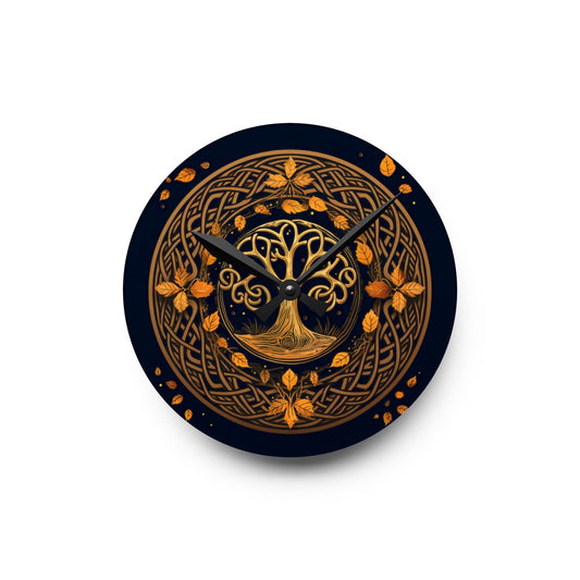 Celebrating Samhain - Celtic Knot Acrylic Wall Clock