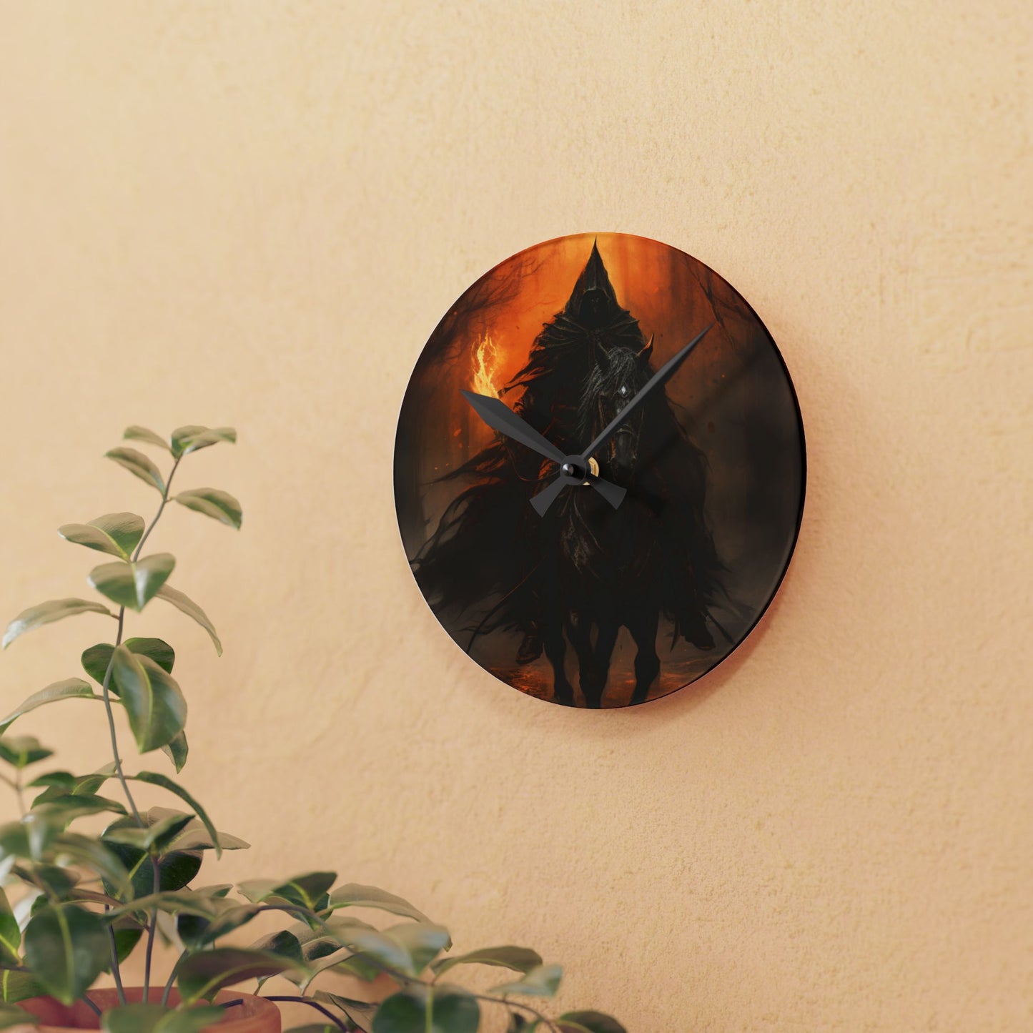 Celebrate Samhain - Headless HorsemanAcrylic Wall Clock