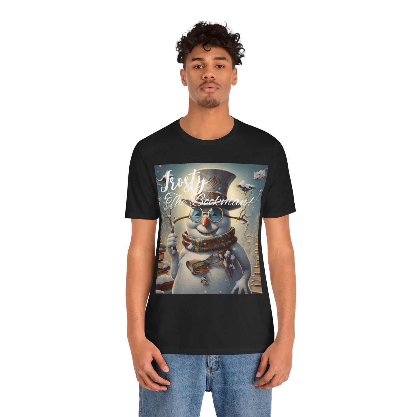 Frosty the Bookman III - Unisex Jersey Short Sleeve Tee