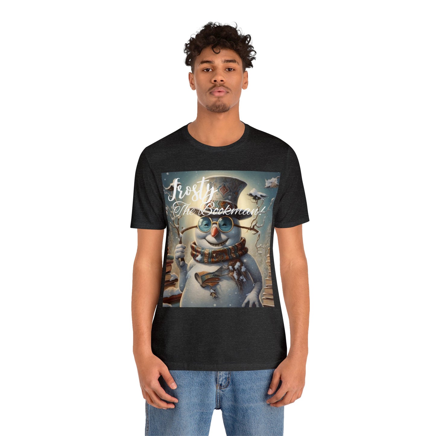 Frosty the Bookman III - Unisex Jersey Short Sleeve Tee