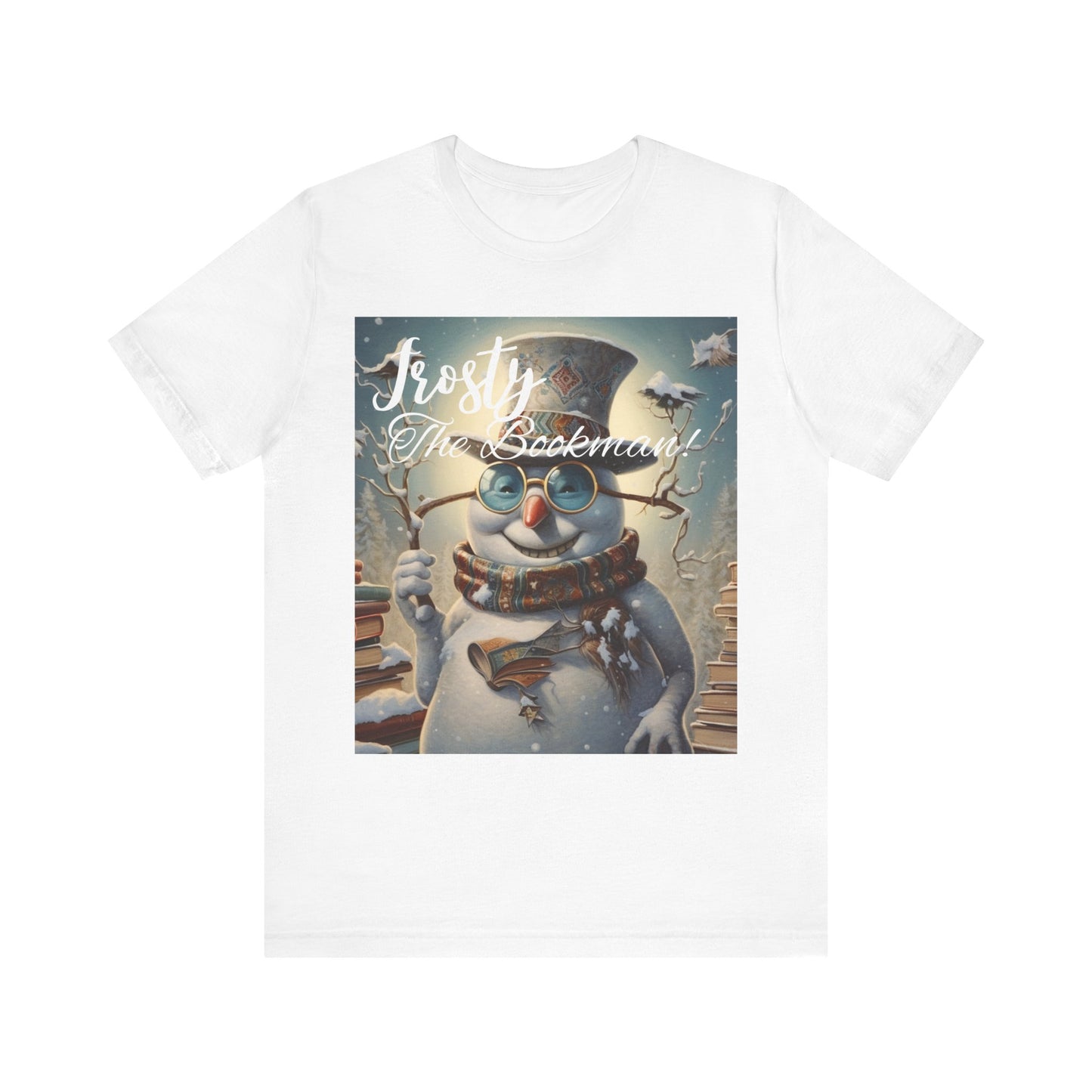 Frosty the Bookman III - Unisex Jersey Short Sleeve Tee