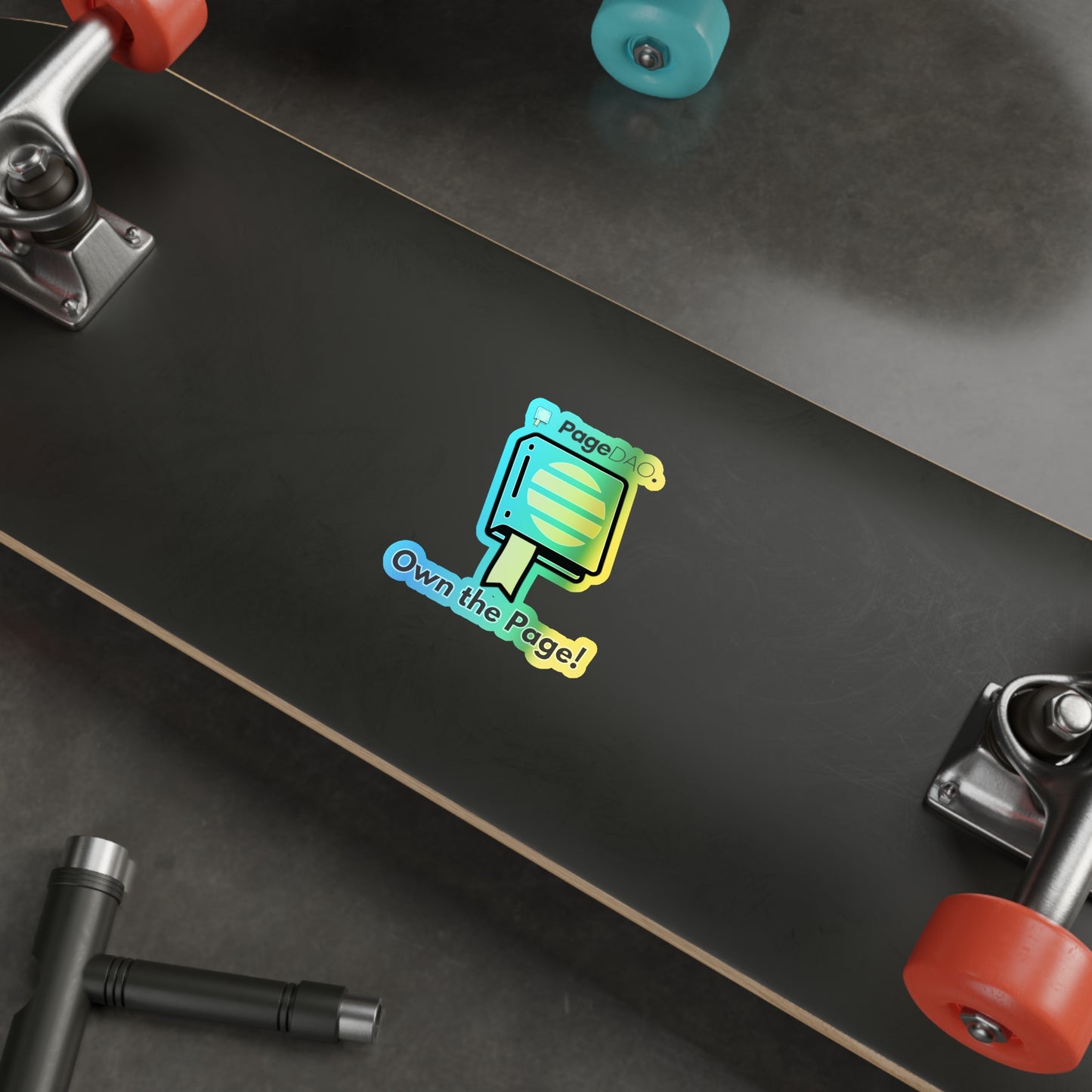 PageDAO - Own the Page Holographic Die-cut Stickers