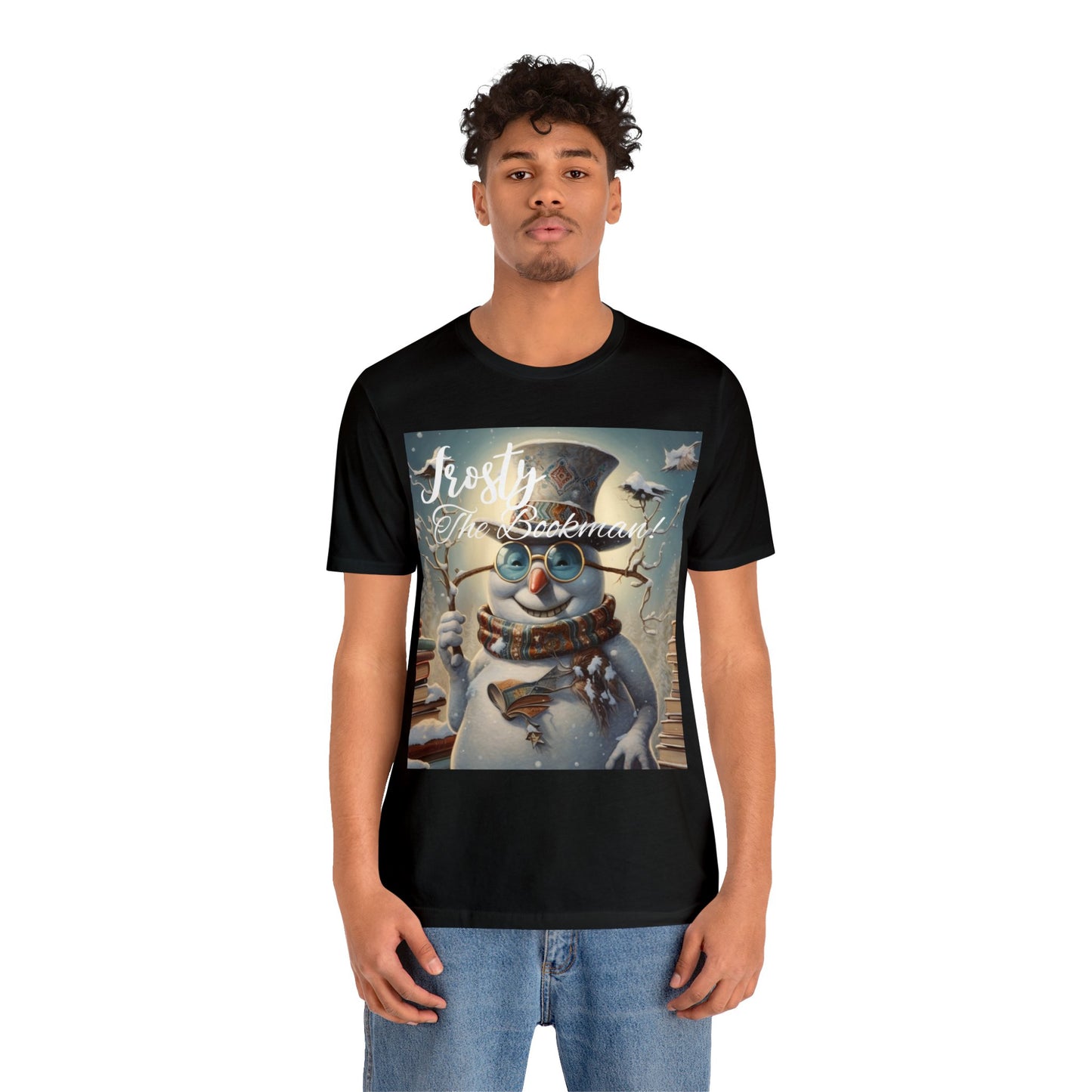 Frosty the Bookman III - Unisex Jersey Short Sleeve Tee